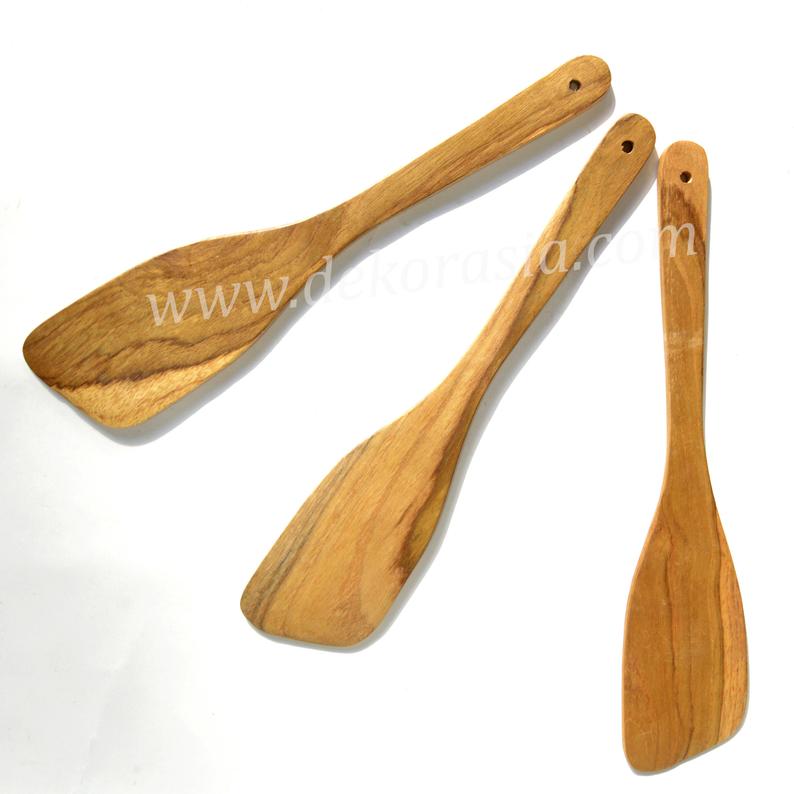 Teak Wood - Wooden Spatula Kitchen Utensil - 11 inches length | Kitchenware